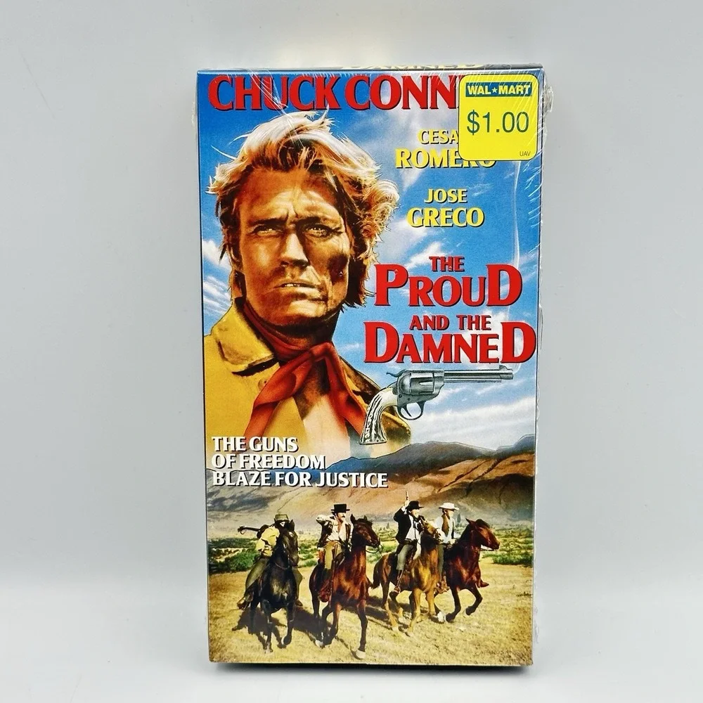 THE PROUD AND THE DAMNED-CHUCK CONNORS VHS (1990) New Sealed